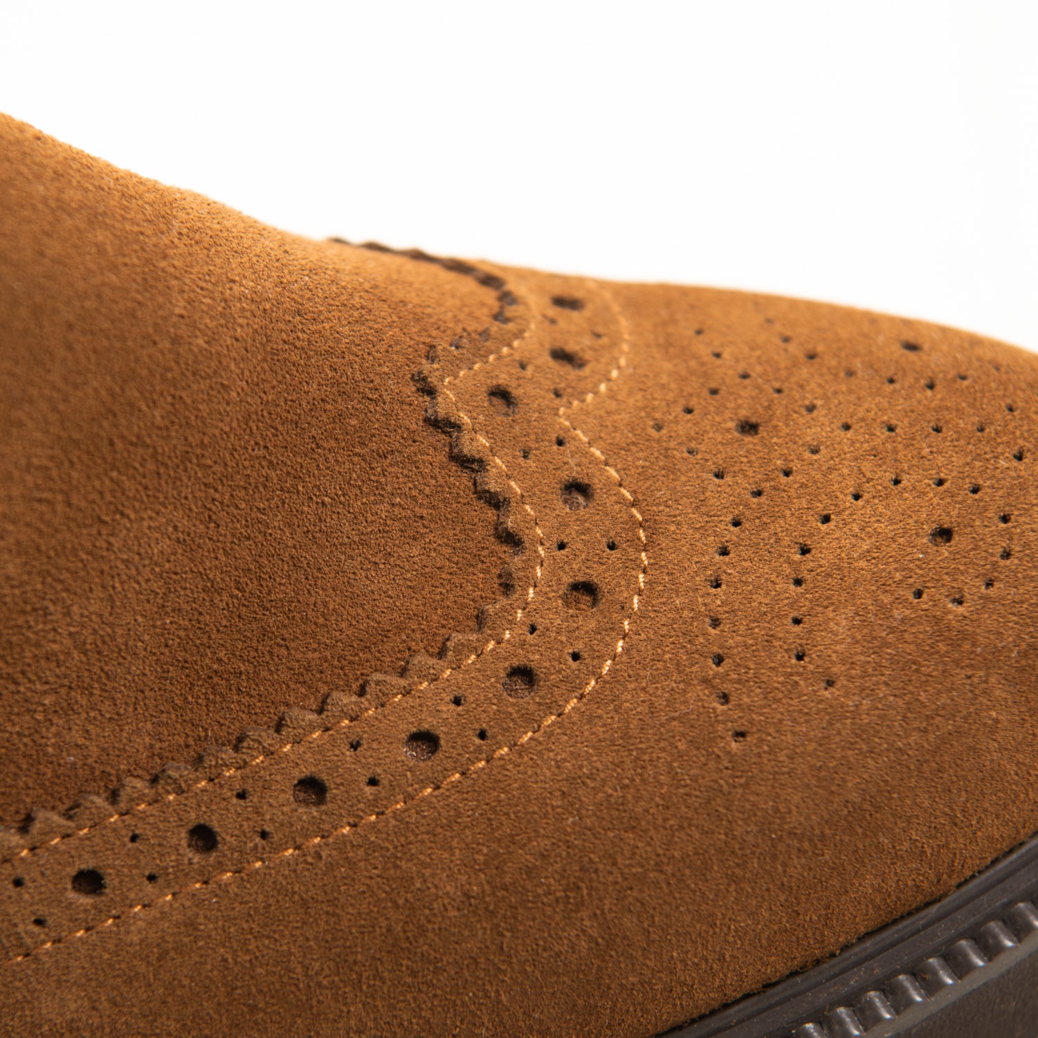 Cinnamon Suede Brogue Chelsea