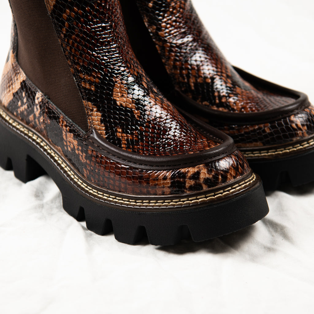 Bramble Python Chelsea Boots