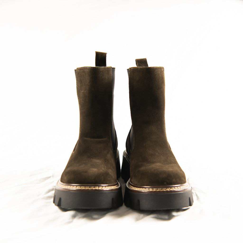 Olive Pit Chelsea Boots