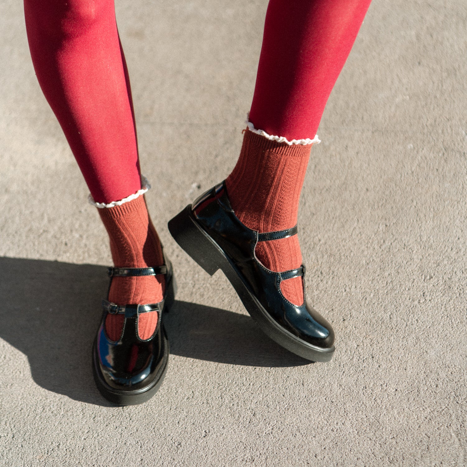 Blackout Mary Janes